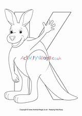Kangaroo Colouring Pages Coloring Animal Activity Alphabet Craft Animals Activityvillage Village Explore Letter Choose Board sketch template