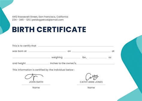 Portable Print A Fake Birth Certificate Free