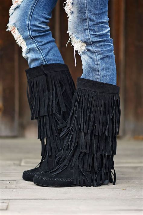 black fringe boots black fringe boots fringe boots outfit fringe boots