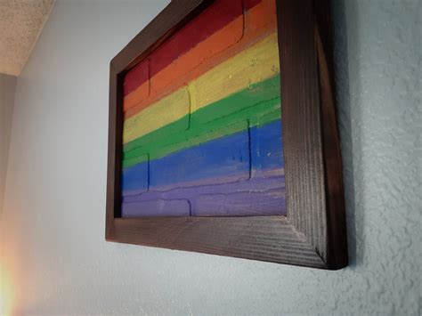 Brick Rainbowlgbtpride Flag Wall Art Etsy