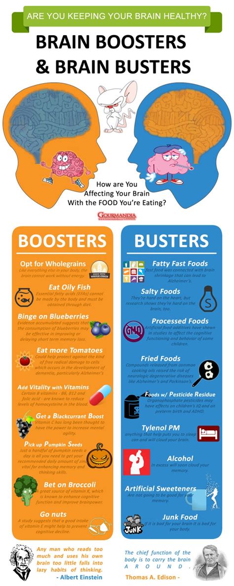 Brain Boosters And Brain Busters Infographic Wellness Secrets Of A