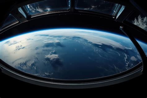 Premium Ai Image A View Of The Earth From A Space Station