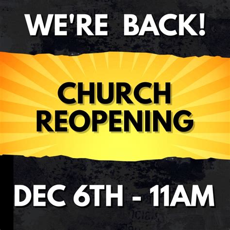 Copy Of Church Reopening Flyer Template Postermywall