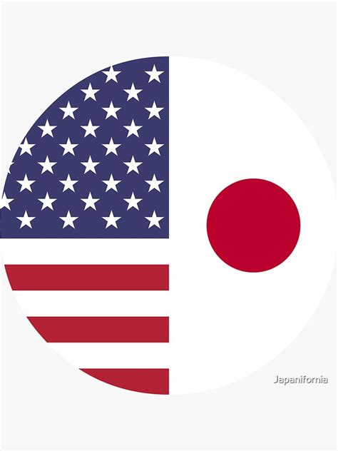 Half Japanese Half American Sticker By Japanifornia Redbubble