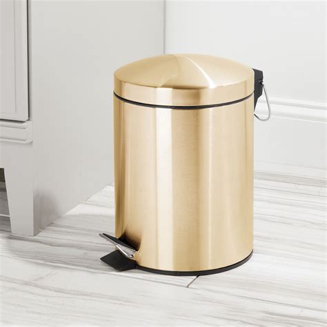 Mdesign Small Metal Step Trash Can Removable Liner 13 Gallon Ebay