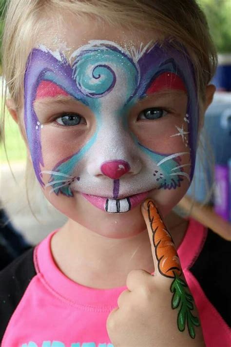 The kids will love transforming into a cute little bunny for easter. Cute Bunny Face Paint Tutorial - Facepaint.com - Bunny ...
