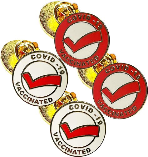 Vaccinated Covid 19 Coronavirus Enamel Lapel Pin Covid19 Badge Record