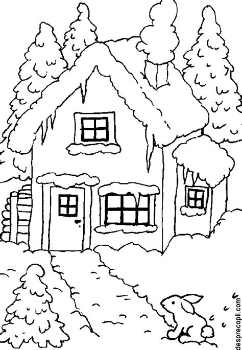Cottage Coloring Pages Coloring Home