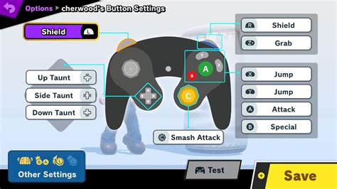 Button Settings Super Smash Bros Ultimate Interface In Game