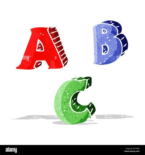 Dibujos Animados Letras Abc Imagen Vector De Stock Alamy