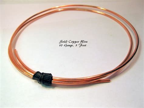 Solid Copper Wire 10 Gauge 3 Feet Ready To Ship