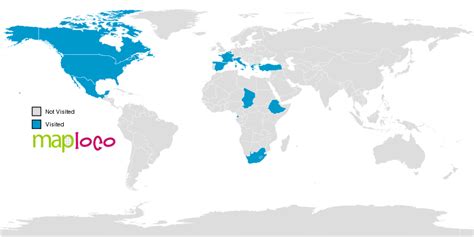 ► how many countries have you visited? Countries I've Visited: Bahamas, Belgium, Canada, Chad ...