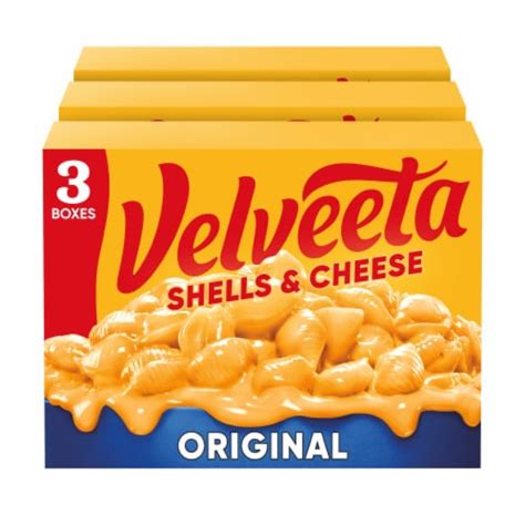 Velveeta Shells And Cheese Original Shell Pasta And Cheese Sauce Meal 3 Ct