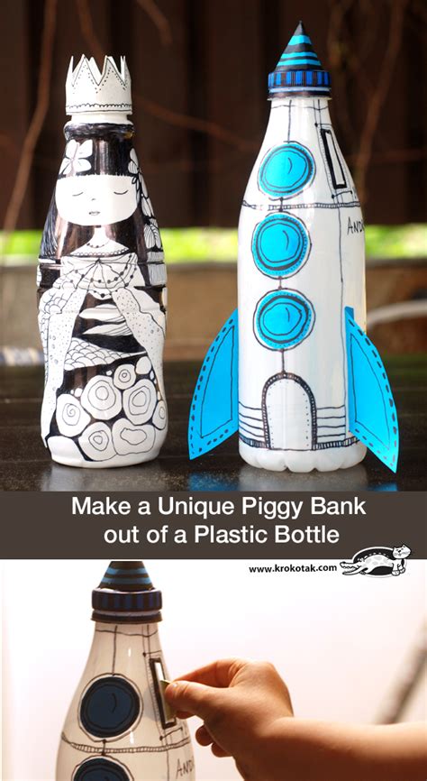Krokotak Make A Unique Piggy Bank Out Of A Plastic Bottle