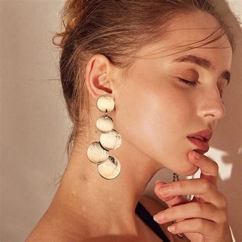 Buy Fins Big Statement Earrings For Women Stacked