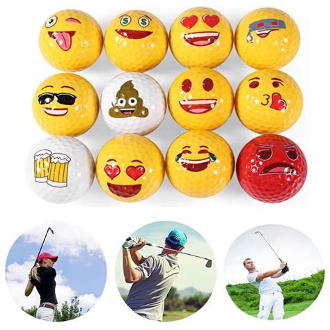 Funny Playing Training Emoji Yellow Golf Ball Ball Emoji Funny Golf