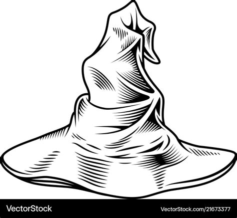 Wizard Monochrome Hat Royalty Free Vector Image