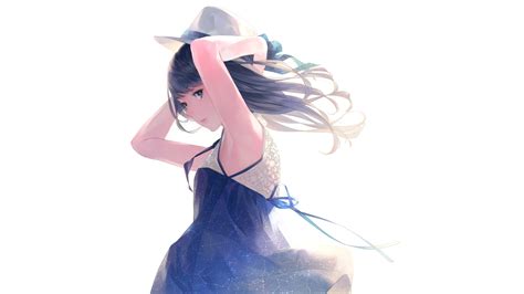 Anime Girl In Hat Hd Wallpaper Backiee