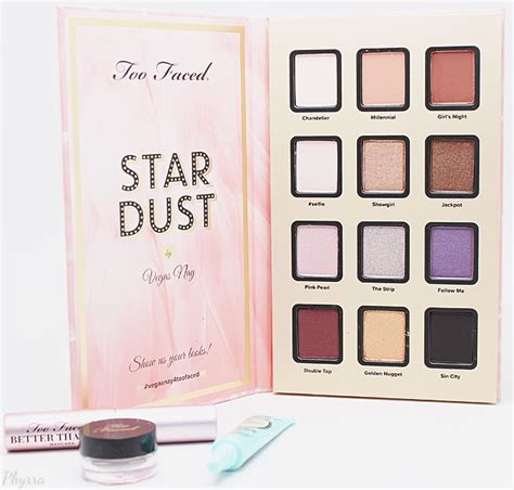 Too Faced Stardust By Vegas Nay Swatches On Pale Skin Looks On