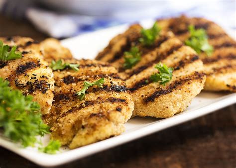 tender and juicy grilled breaded chicken breast just a little bit of bacon