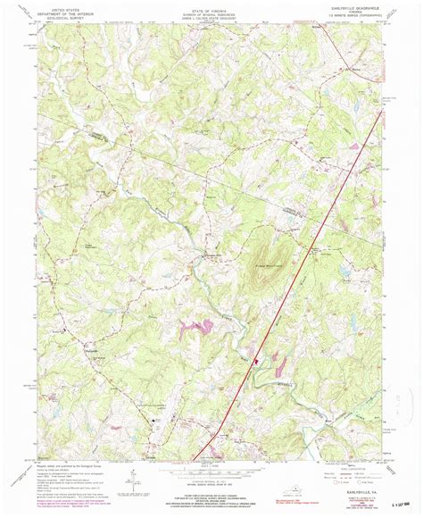 Classic Usgs Earlysville Virginia 75x75 Topo Map Mytopo Map Store