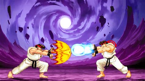 Ryu Vs Ultimate Ryu Battle Of The Hadoken Super Street Fighter Turbo Mugen Youtube