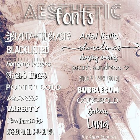 Aesthetic Fonts Font 276099651075201 By Pinkosaur