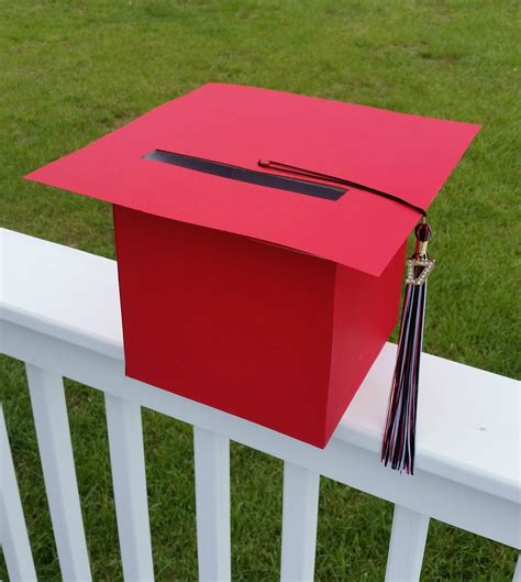 The graduation cap card box is a fun addition to your graduation party. LL Farm: Graduation Cap Card Holder