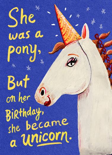 Birthday Unicorn Face With Flowers Card Svg File Amazing Font For