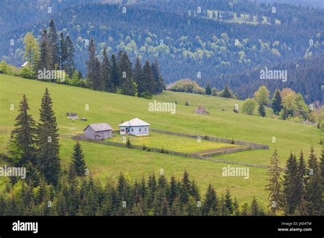 Romania Transylvania Tihuta Pass Mountain Buildings Of The Pass Also