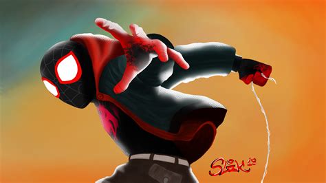 Into The Spider Verse Miles Morales Fan Art Spiderman