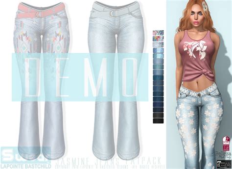 second life marketplace landb flare jeans jasmine denim demo