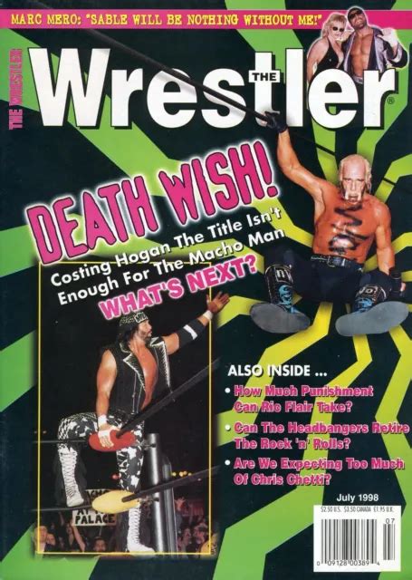 Randy Savagehulk Hogan The Wrestler Wrestling Magazine July 1998 Marc