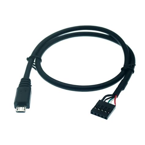 1pcs 50cm micro usb 5pin male to dupont 5 pin female header motherboard adapter cable spacing 2 54mm