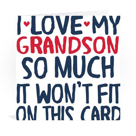 I Love My Grandson So Much Greeting Card Star Editions
