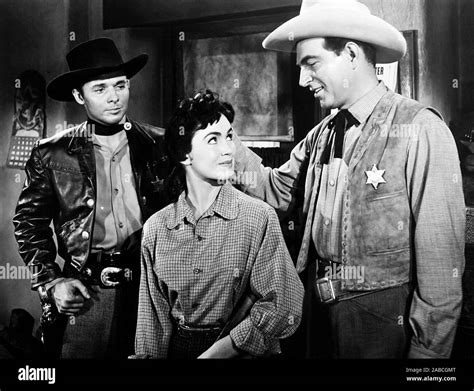 The Duel At Silver Creek From Left Susan Cabot Audie Murphy Stephen Mcnally 1952 Stock