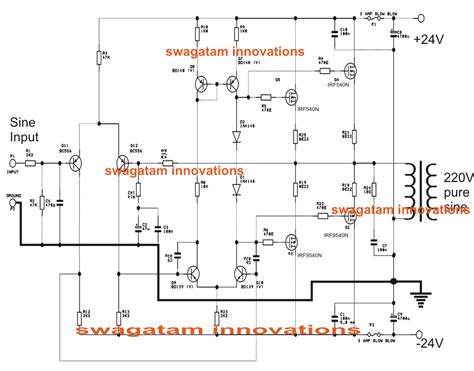 Heatsink is required for cooling the mosfets. 1000W pure sine wave inverter circuit diagram