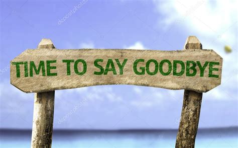 Time To Say Goodbye Wooden Sign — Stock Photo