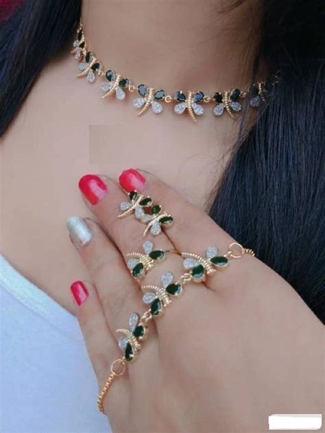 Black Diamond Jewellery Combo Shreya Fashion 3142388