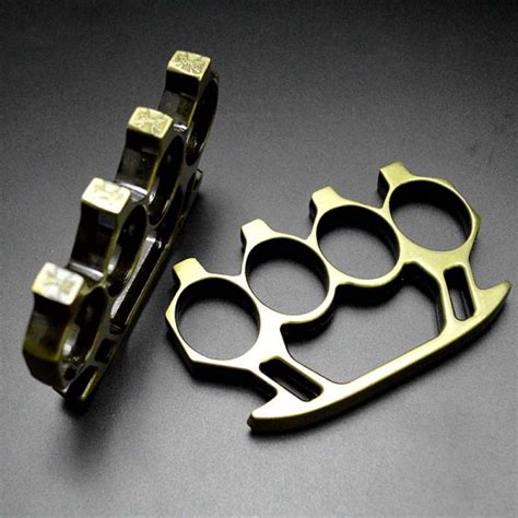 Shining Real Brass Knuckles Chrome Knuckle Dusters Powerful Street