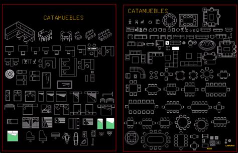 Furniture, library of dwg models, cad files, free download. Furniture blocks in AutoCAD | Download CAD free (803.99 KB ...