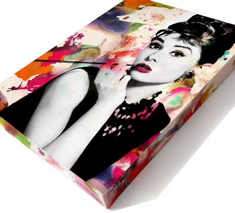 Product description grab this 1 panel audrey hepburn with flower canvas art at enjoy canvas. Audrey Hepburn Canvas Wall Art 10x13 by PersonalPosters4U ...