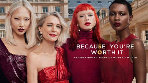 Celebrating 50 Years Of ‘because You’re Worth It’ Slogan L Oréal Paris