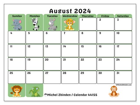 Calendar August 2024 441 Michel Zbinden En