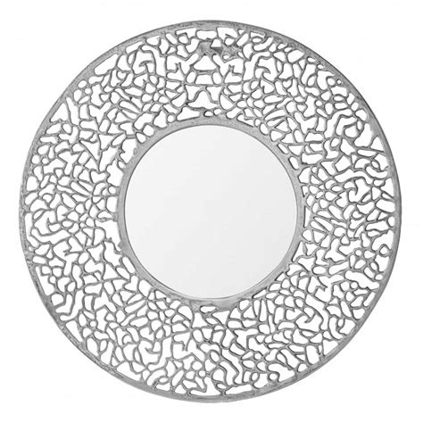 George Large Silver Mirror Home Accessories Round Wall Mirrors
