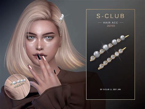 Pearl Hairpin 202103 By S Club Ll At Tsr Sims 4 Updates