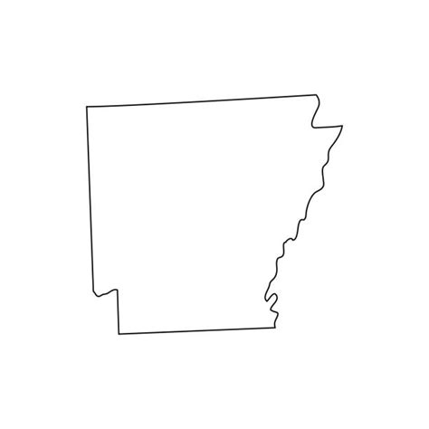Best Silhouette Of The Arkansas Outline Illustrations Royalty Free