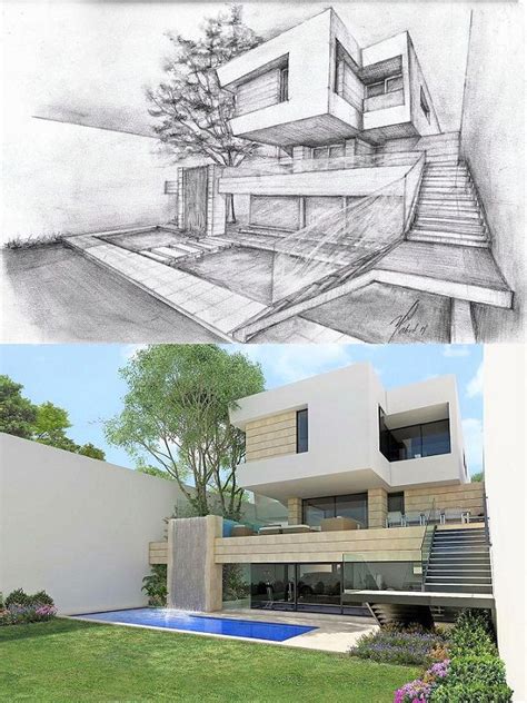 Arquitectura Casas Modernas Dibujo
