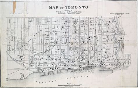 Large Detailed Old Map Of Toronto City 1878 Maps Of