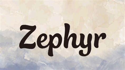 Zephyr Word Of The Day Words To Use Youtube